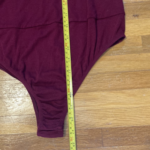 *last chance!!* LUSH | Women’s maroon deep v-neck sleeveless tank top bodysuit - Picture 9 of 15